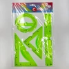 Venta directa de fábrica conjunto de cuatro piezas PVC soft sleeve rule triangular rule straight transferer en stock logotipo impreso texto de talento Specification image